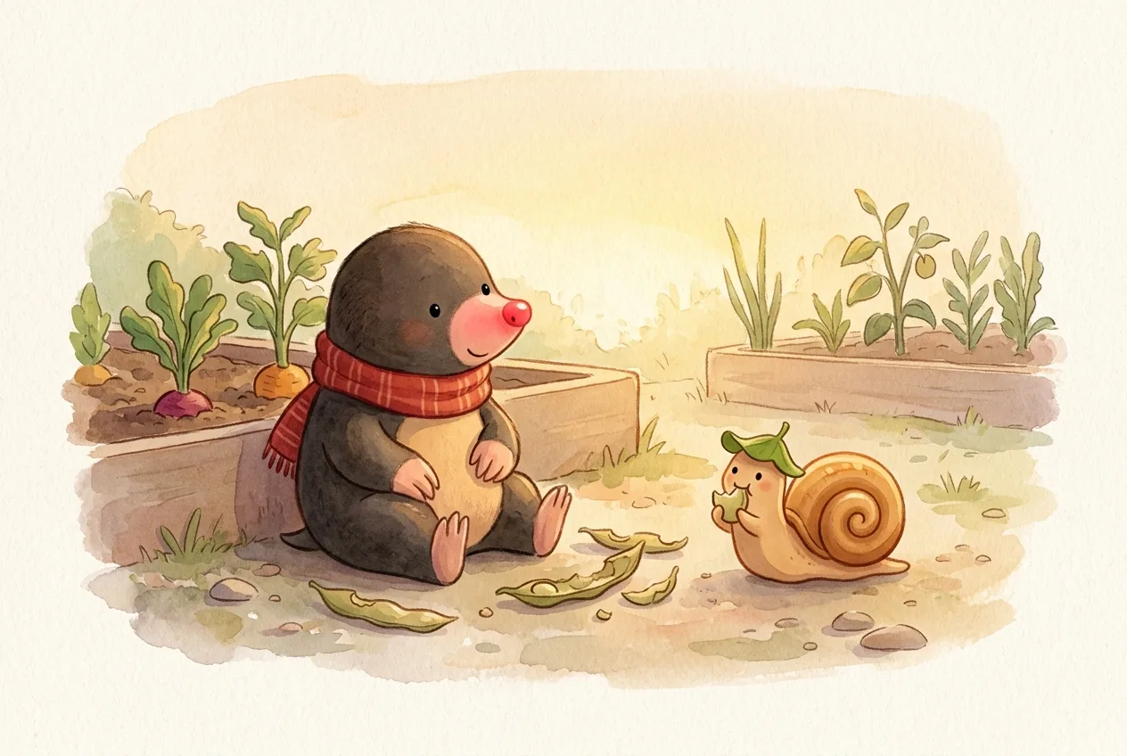 Illustration 11 from “Momo and the Hurry-Up Garden”