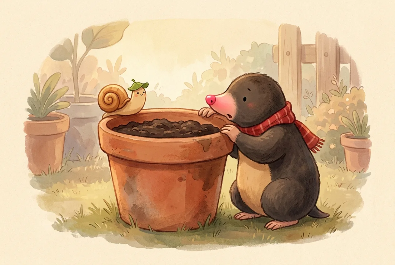 Illustration 3 from “Momo and the Hurry-Up Garden”