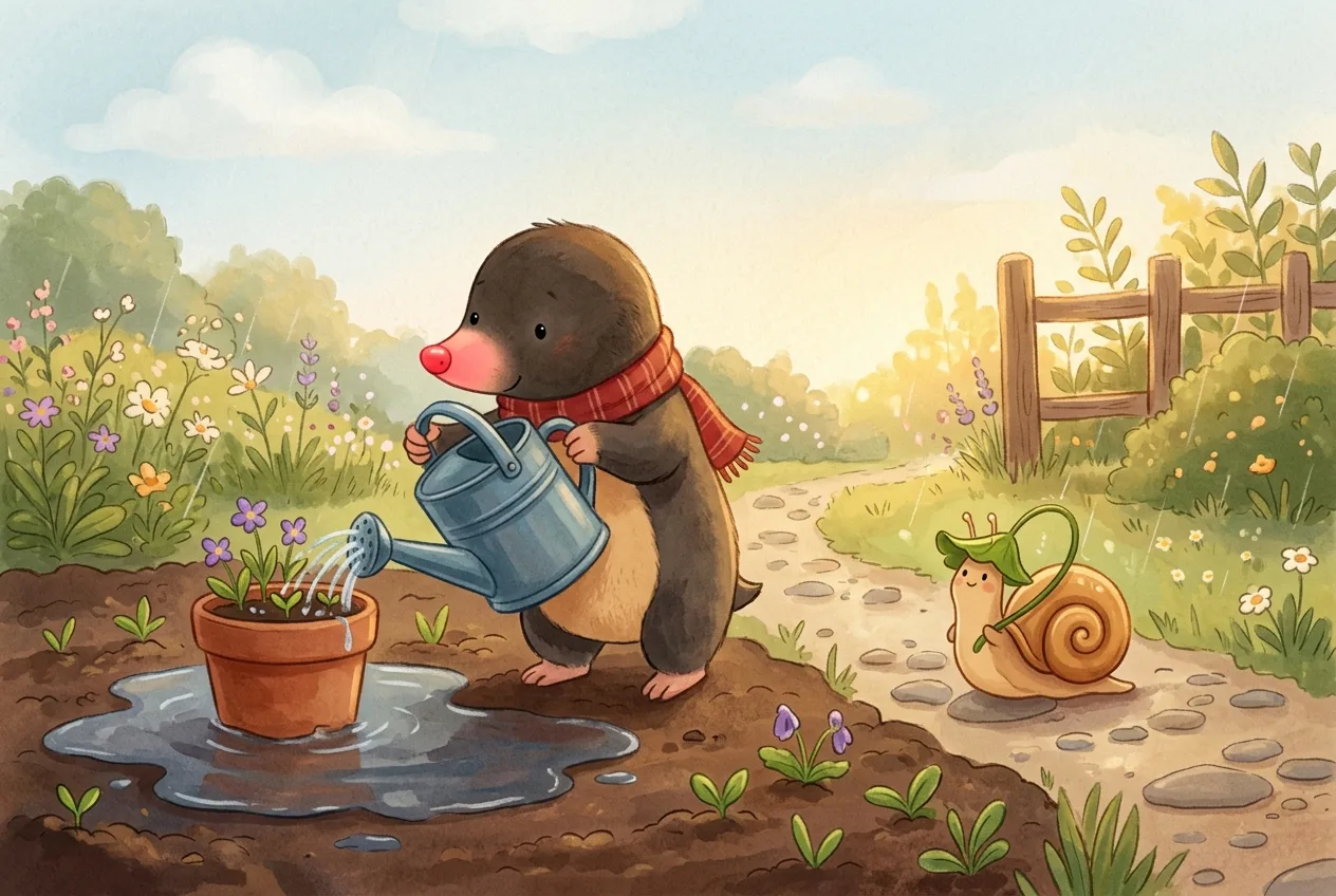 Illustration 4 from “Momo and the Hurry-Up Garden”