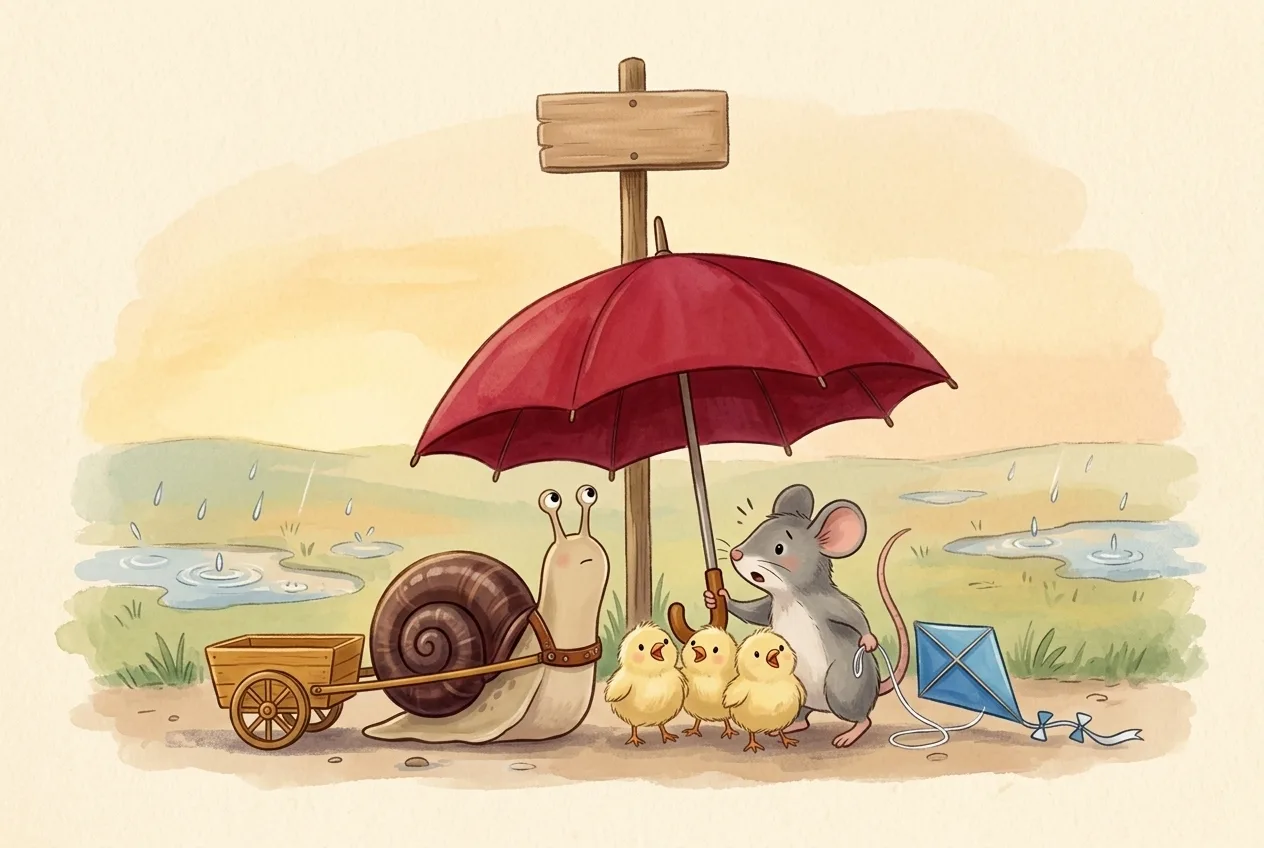Illustration 5 from “The Umbrella That Kept Opening”