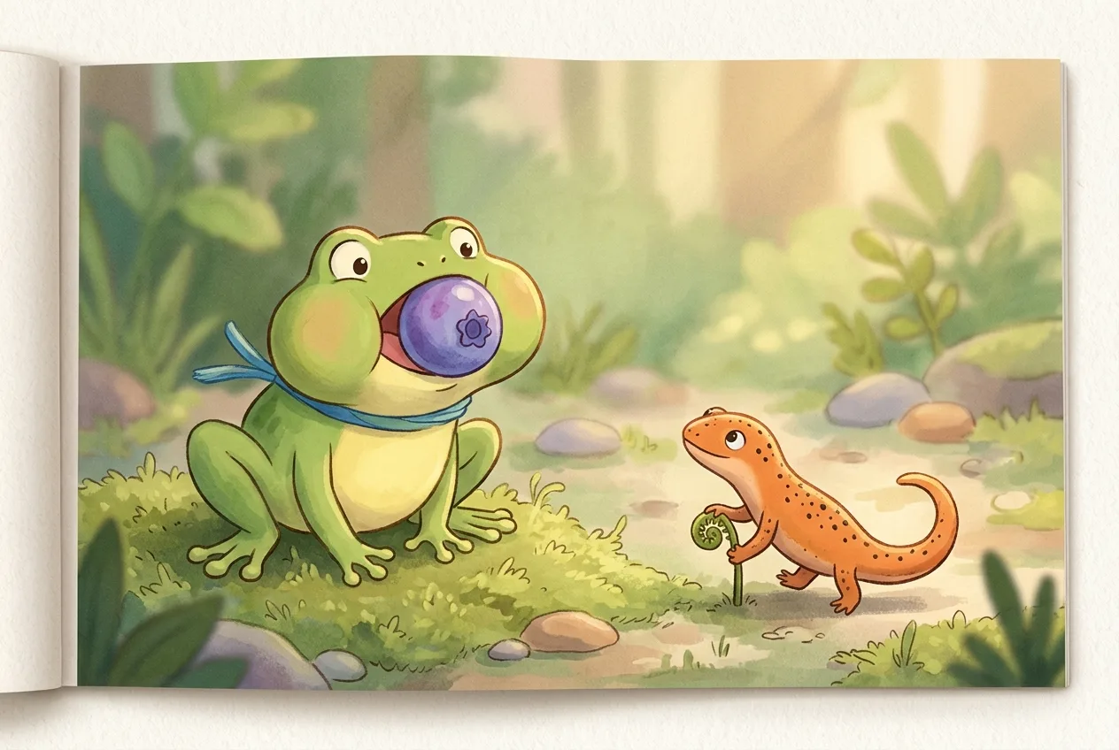 Illustration 2 from “Why Frogs Close Their Eyes When They Swallow”